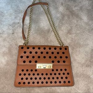 Foley + Corinna brown purse with studs